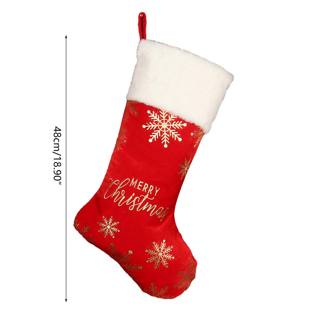 Christmas Velvet Stocking Pendant Xmas Tree Decor Filled Candy Gift Wrapping for Children Candy Indoor Family