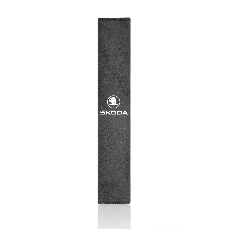 WBWO5 Car Seat Belt Pad Safety Strap Shoulder Cover Soft Mat Accessories For Skoda Yeti Kamiq Kodiaq Karoq Octavia Fabia Rapid Vrs Mk3