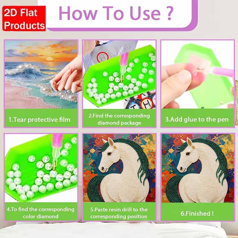 5D жемчужная живопись ручной работы DIY элегантная лошадь для дома, офиса, рабочего стола, декоративная картина