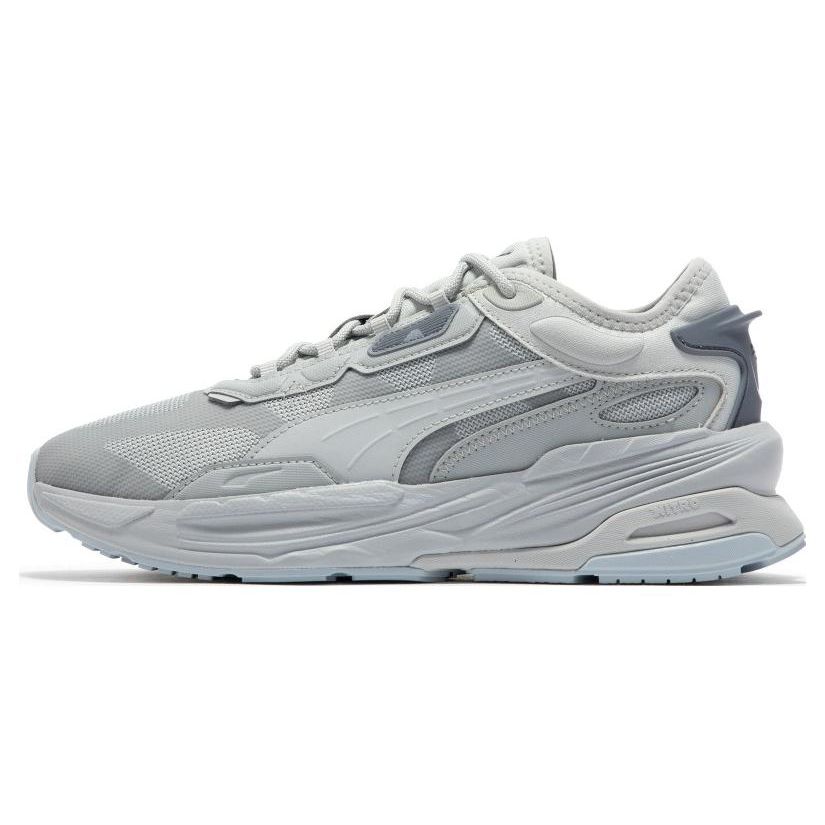 Puma Extent Nitro Heritage Mono Sports Fabric Synthetic Leather Slip Resistant Durable Low Top Casual Running Shoes Unisex Sneaker Gray 387498-03