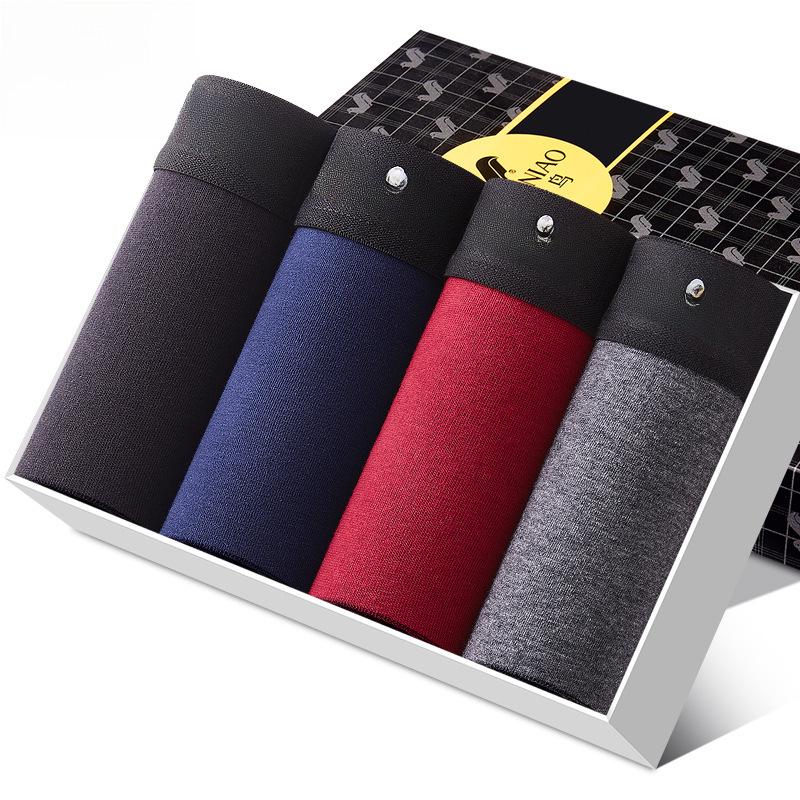 Мужские хлопковые дышащие шорты-боксеры Fuguiniao длиной 3/4