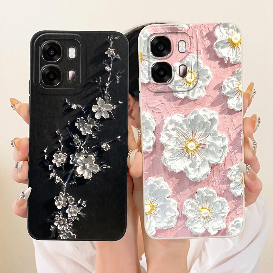 For Oppo A6s CPH2789 Cute Cat Flower Cartoon Phone Case For Oppo A6s 4G CPH2815 OppoA6s A 6S 5G Soft Silicone Covers Bumpers