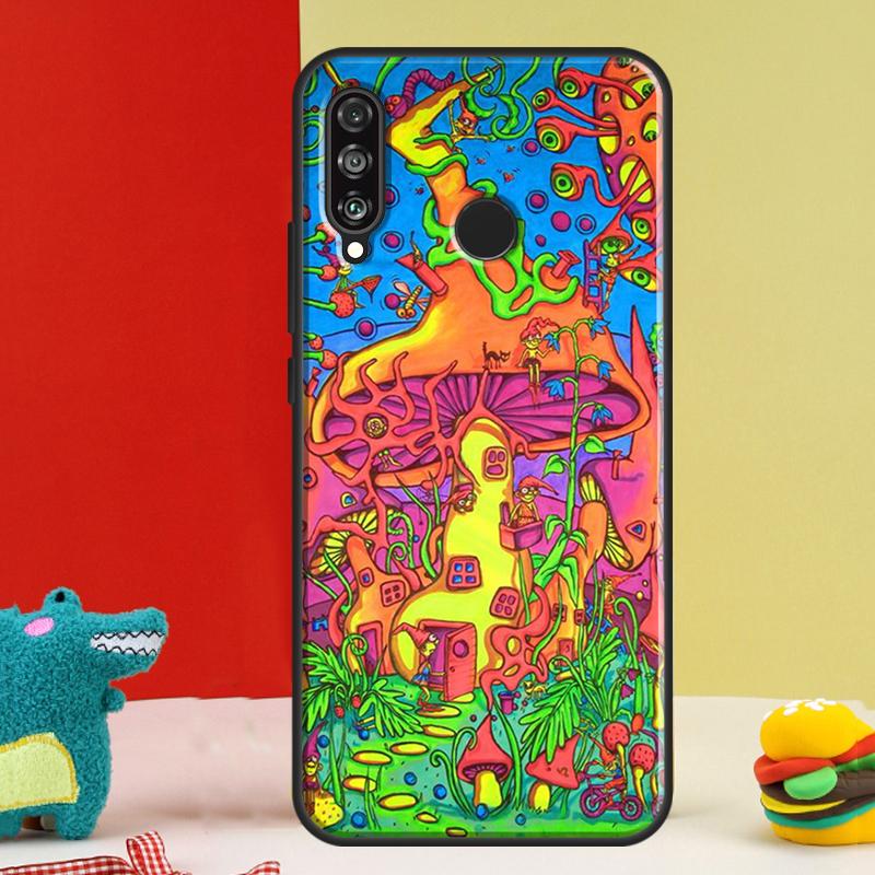 Trippy Mushroom Psychedelic Art For Huawei Nova 9 10 SE 12i 12s 11i 5T Y91 Y90 Y60 Y70 Y72 Y61 P60 Pro P20 P30 P40 Lite Case