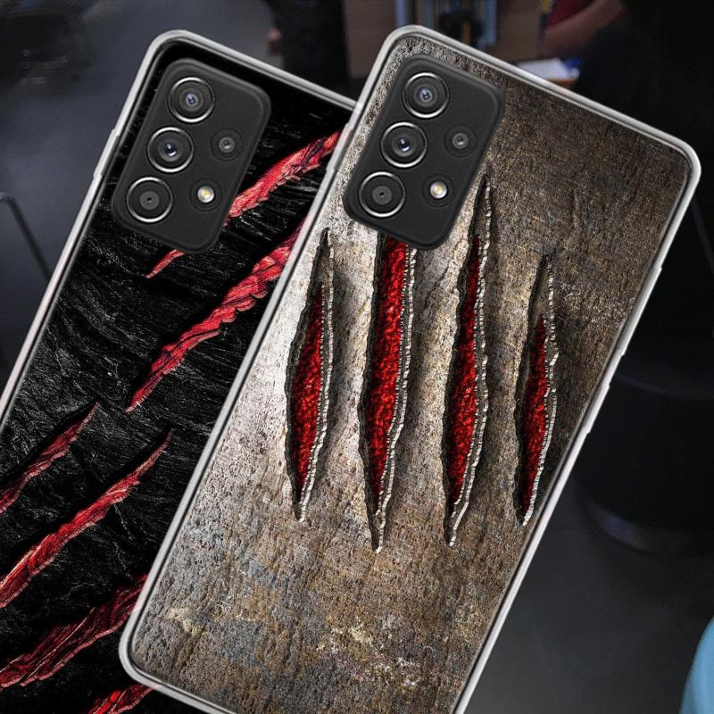 Fierce Beast Claws Scratch Marks Phone Case for Samsung A54 A57 A37 A17 A14 A15 A12 A24 A34 A55 A35 A25 A52S A07 A05S A04S A22 A