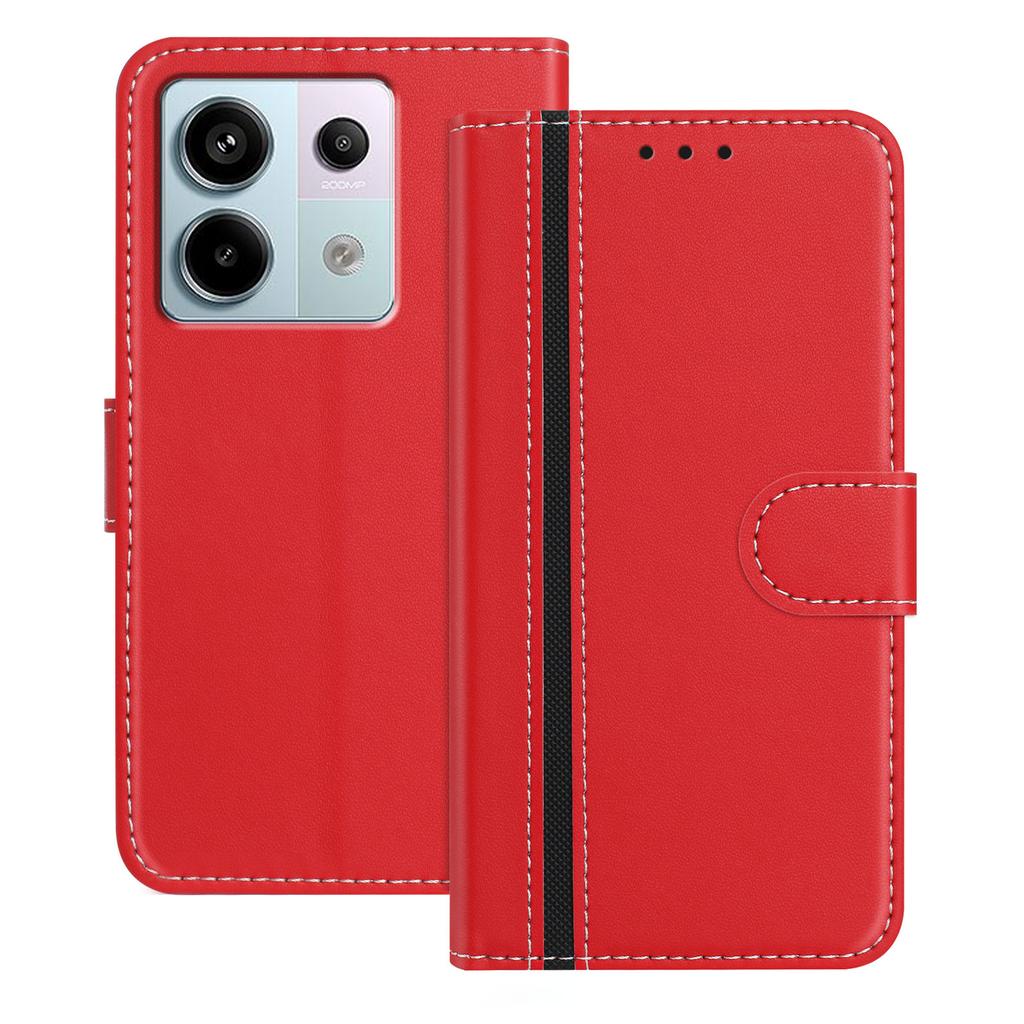 For Xiaomi Redmi Note 13 Pro 5G Phone Cases Wallet Stand Color Splicing Leather Cover with Magnetic Clasp