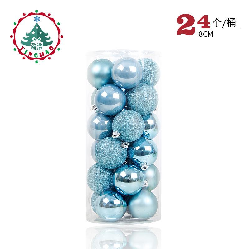 24 шт./бочка, Рождественский шар, рождественская елка, безделушка, висячие подвески, украшение для дома, вечеринки, свадьбы