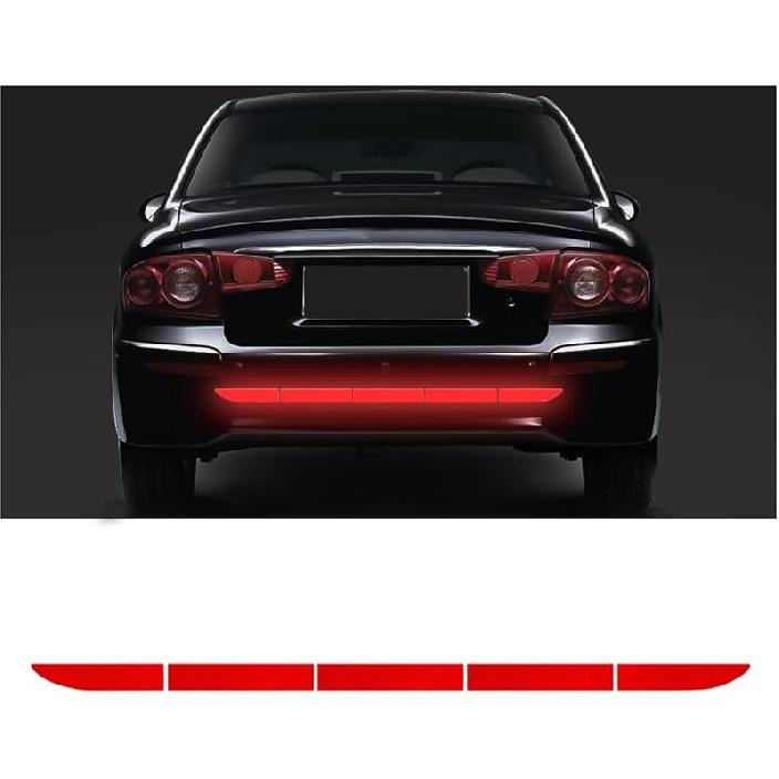 Car Trunk Reflective Sticker, Strong Reflective Anti-Scratch Waterproof Adhesive Stickers for Safe Driving, Universal for Most Cars/SUVs/Pickup