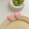 Fashion Creative Trendy Temperament Acrylic Vintage Heart Stud Earring 925 Sterling Silver