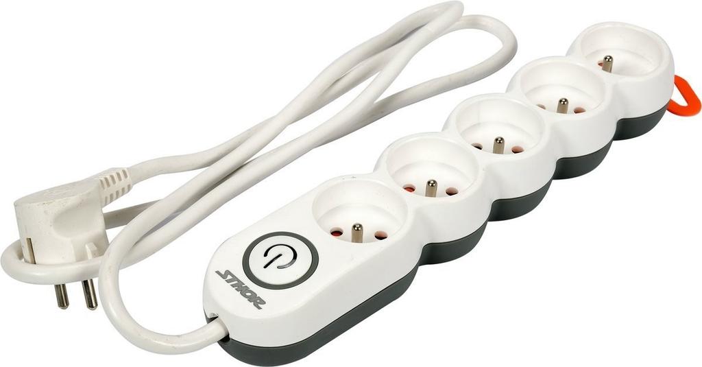 Extension Cord Power Strip 5G With/U 1.5M 72356 Sthor