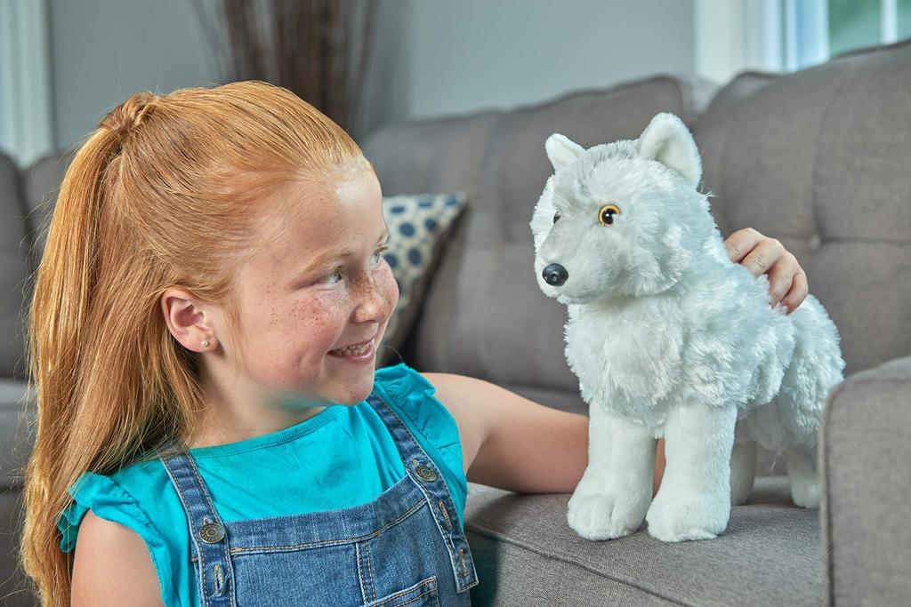 Wild Republic Arctic Wolf Plush Soft Wild W12 X D35 X 20072 Toy, Material, Animal, Gift, Cuddlekins, H28cm,