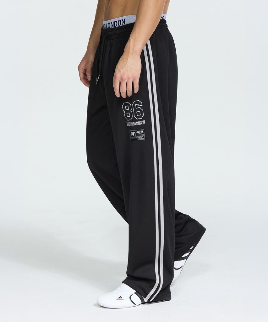 Michikoleondeonseupocheu Mesh Wide Track Pants Black