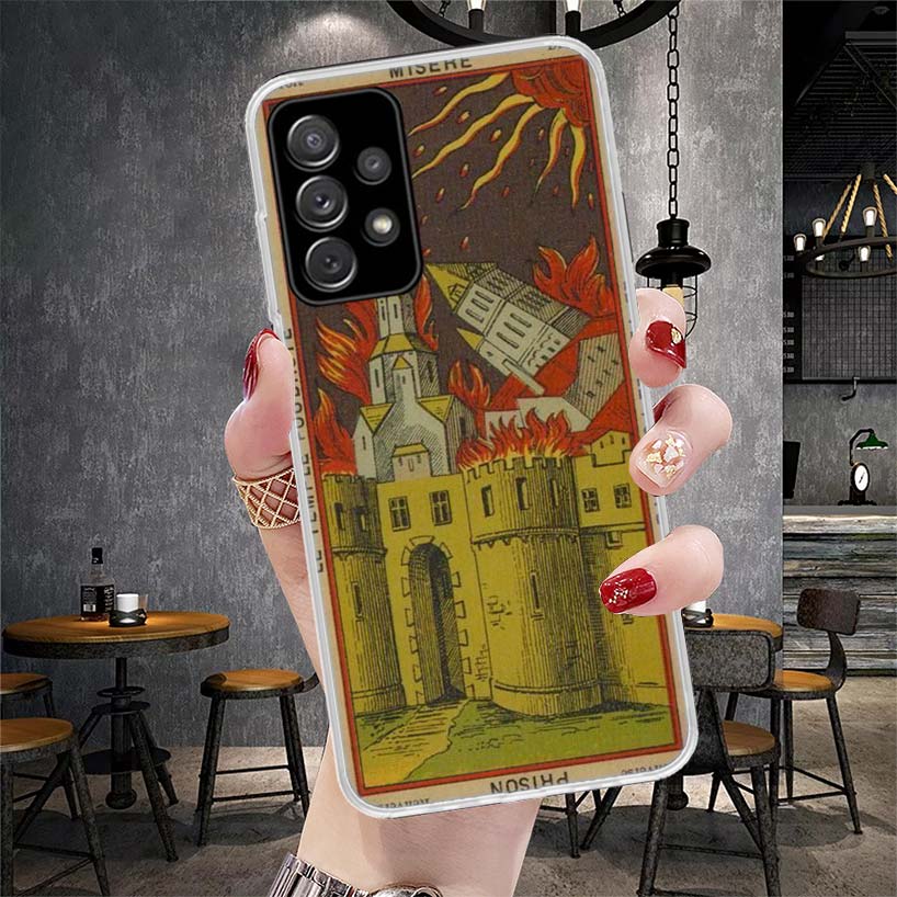 Таро Карта Чтение Искусство Мягкий Чехол Для Телефона Для Samsung Galaxy A12 A22 A32 A52 A72 A02S A51 A50S A71 A70 A31 A20S Note 20 Ultra S10
