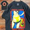 Классическая черная футболка с принтом Red Hot Chili Peppers с обеих сторон QT4997