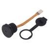 Type C 3.1 Female To Male Panel Mount Adapter 0.1m FPC Cable IP67 Threaded USB C 3.1 Panel Mount