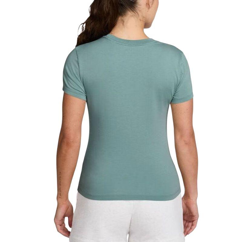 Nike Как W Nsw Nk Chll Knt Md Crp Лого Однотонная Свободная Повседневная Футболка с Коротким Рукавом и Круглым Вырезом для Женщин FV5509-018