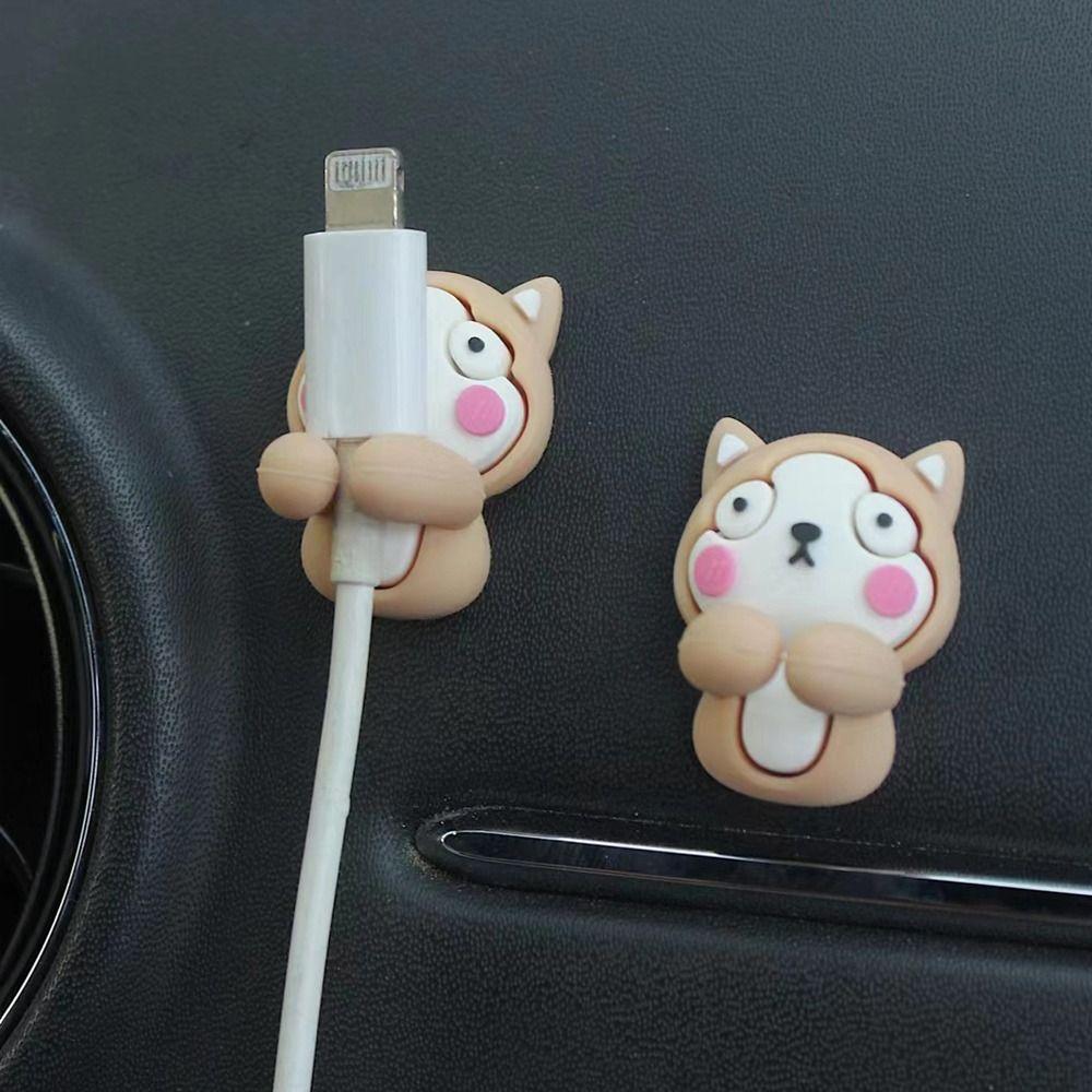 Самоклеящийся органайзер для зарядного кабеля, силиконовые аксессуары для украшения, фиксатор кабеля для наушников в автомобиле