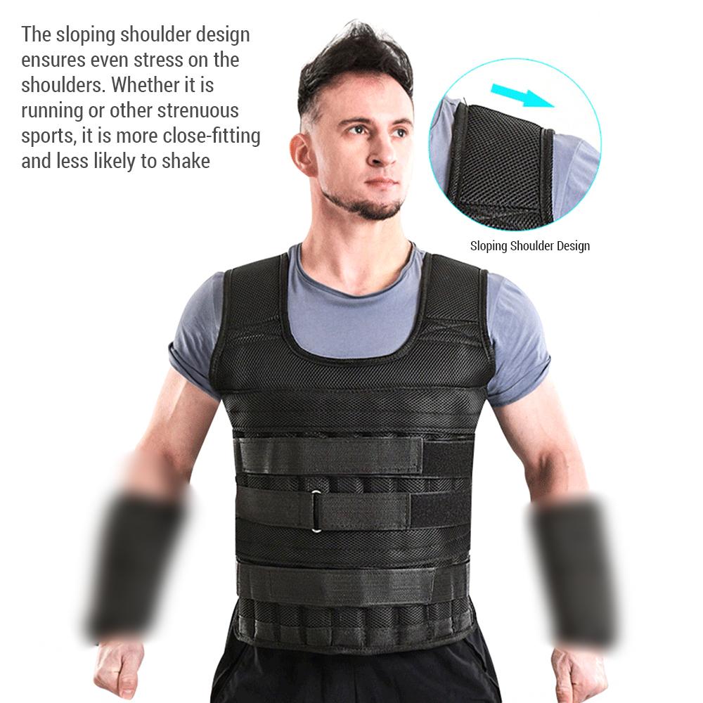10kg Weighted Workout Vest Exercise Training Vest Steel Plates Fitness Training Running Weight Vest