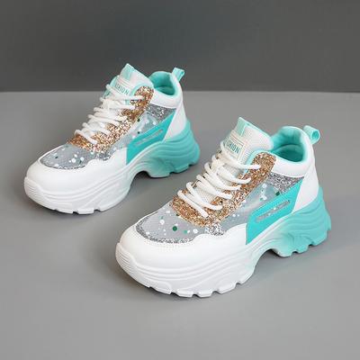 Мода 2025 Лето Новинка Сетка Удобные Дышащие Женские Ботинки Мода Универсальная Расцветка Повседневная Обувь Платформа Женские Кроссовки