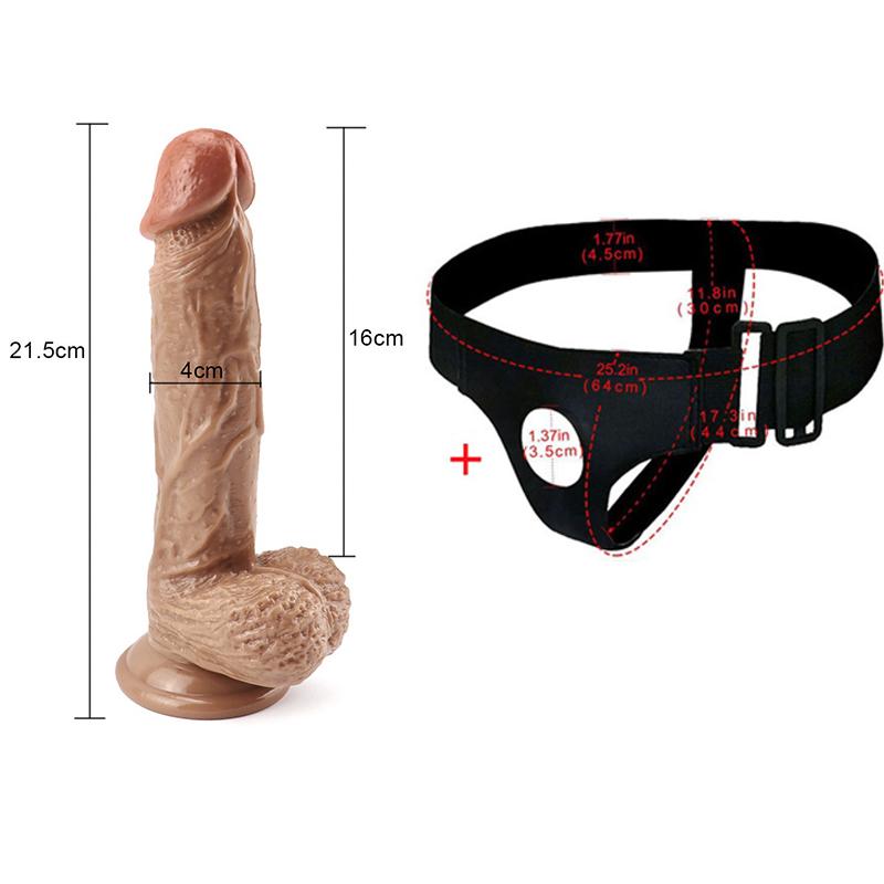 Dildo MoDi Realistic Strapon Dildo Penis Adult Sex Toys For Women Lesbian Men Gay 18+