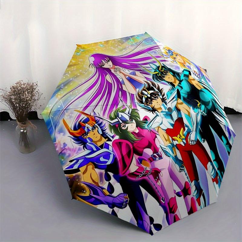 1pc Saint Seiya, Zodiac Warriors Themed High-quality Umbrella,Automatic Opening and Closing Umbrella,Multi-functional Umbrella G0811321