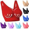 Женская мода Тренировки Фитнес Slim Fit Solid Color Push Up Уютные укороченные топы для йоги Спортивные бюстгальтеры