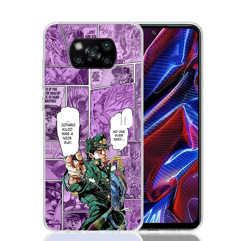 JoJo Bizarre Adventure Anime Case Phone Cover for Xiaomi Redmi Note 10 9 9S 8 8T 7 5 Pro Mi 12T 11T 10T 9T 12 11 Lite A3 A2 Tren