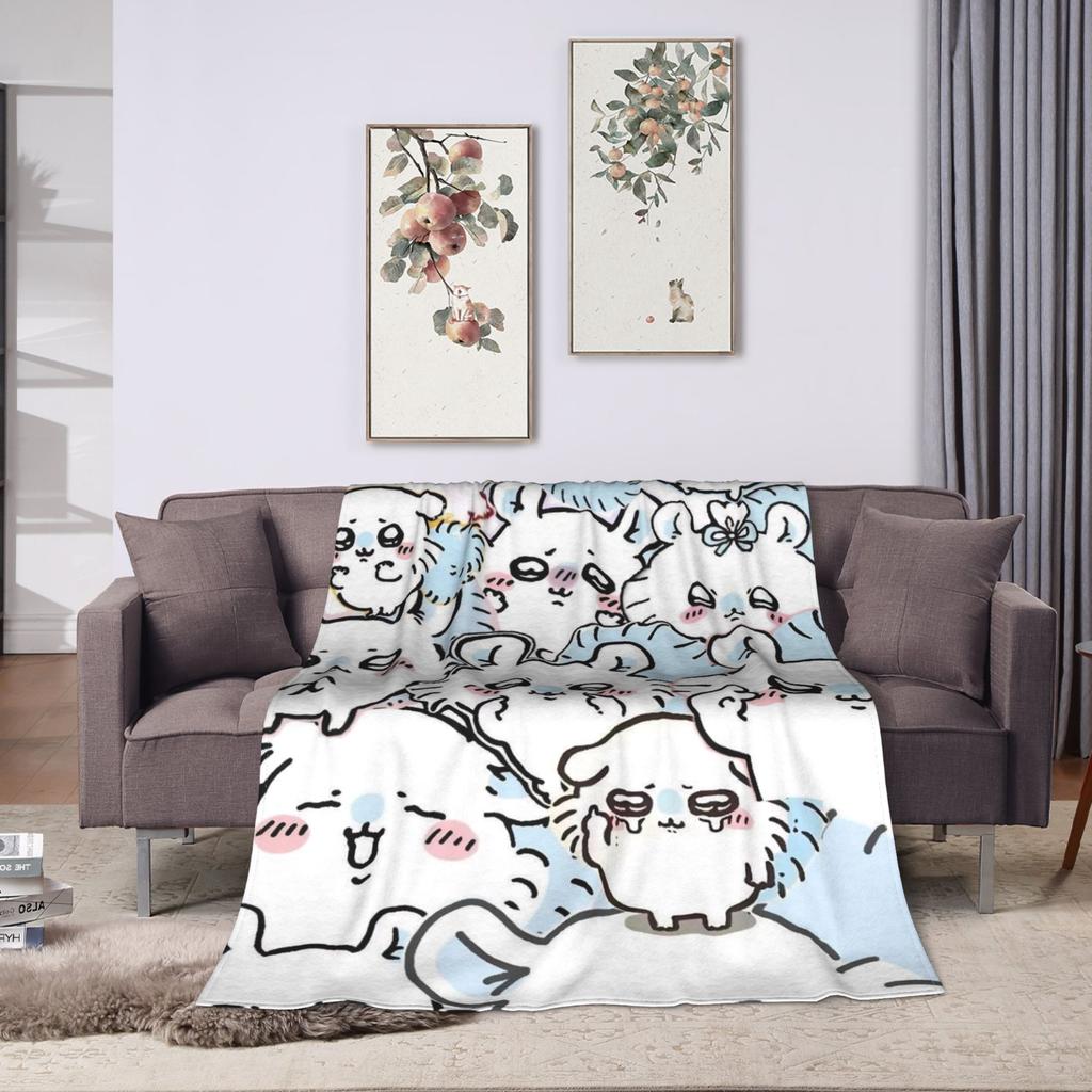 Плед Чиикавы Момонги Фланелевый Текстильный Декор Многофункциональные Супермягкие Пледы для Постельного Белья Спальни Покрывала