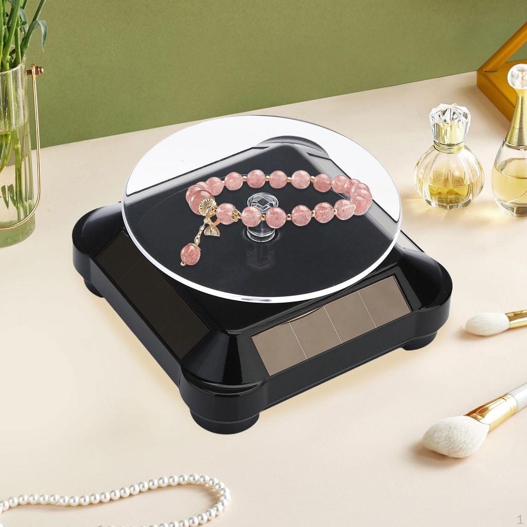 Вращающийся на 360° стенд для ювелирных изделий, многоцелевой, работающий на солнечной энергии