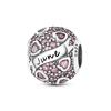 925 Silver Colorful Round CZ Zircon Charm Beads for  Bracelet Pendant Jewelry Gift