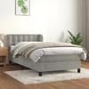 VidaXL Divan Bed and Mattress Light Grey 90x200 Cm Velvet - Model 3127709
