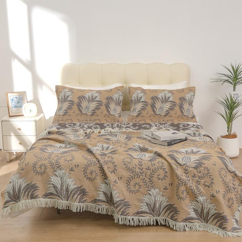 Летний плед из высококачественной хлопковой марли, покрывало для кондиционера, офисный плед для перерыва на обед, мягкое диванное полотенце для дома