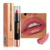 2 In 1 Shiny Metal Lipstick Eyeshadow Pen Pearlescent Eyeshadow Lip Liner Dual Purpose Crayon Long Lasting Lipstick Crayon Lip Makeup Eye Makeup