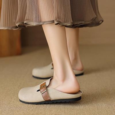 Женские новые летние туфли-полушлепанцы Boken, ленивые туфли на одну педаль, женская обувь больших размеров