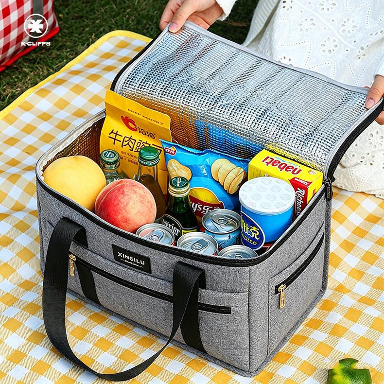 Insulated bag, large capacity, made of thickened Oxford cloth, waterproof, suitable for picnics, and can be used as a large lunch bag