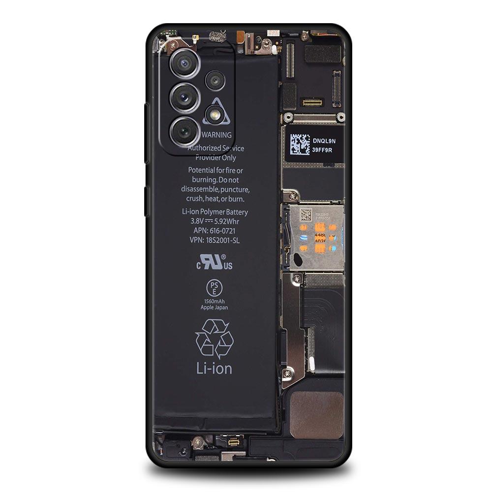 Чехол с рисунком печатной платы для Samsung Galaxy A55 A35 A17 A07 A15 A13 A25 A51 A71 A72 A73 A32 A52 A52S A41 Мягкий ТПУ