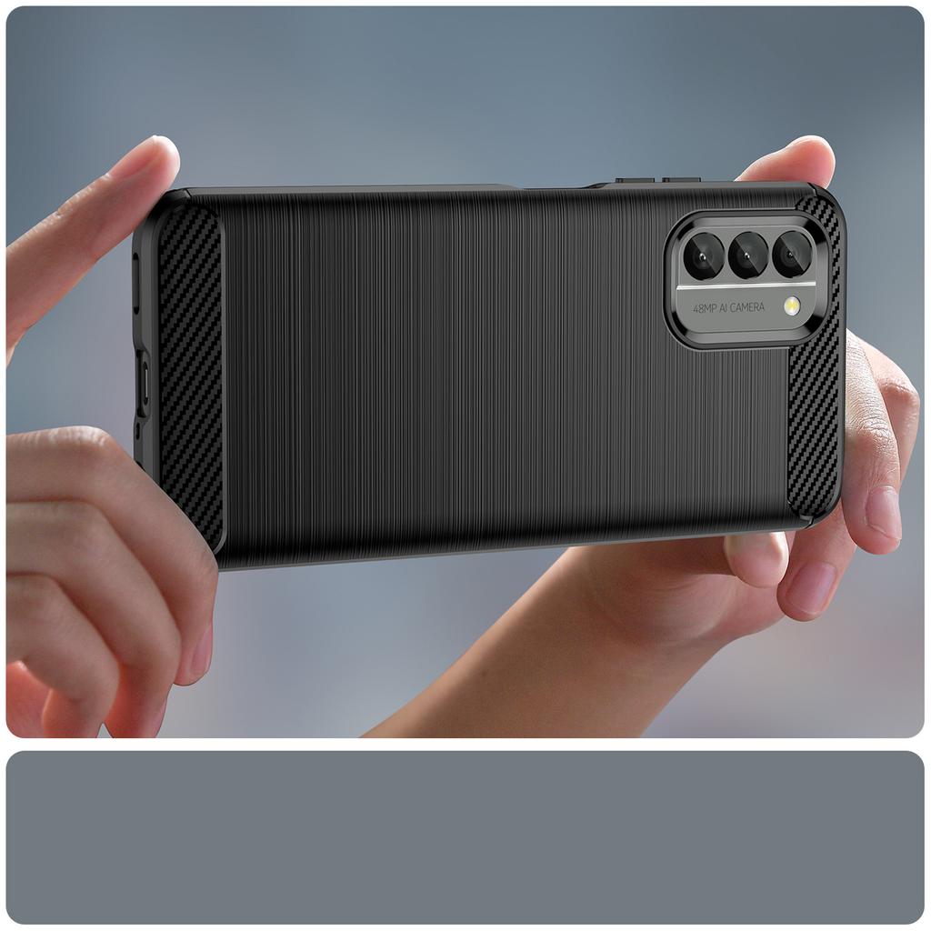 Nokia G400 Flexible Carbon Silicone Case - Black | Phone Accessories by Hurtel