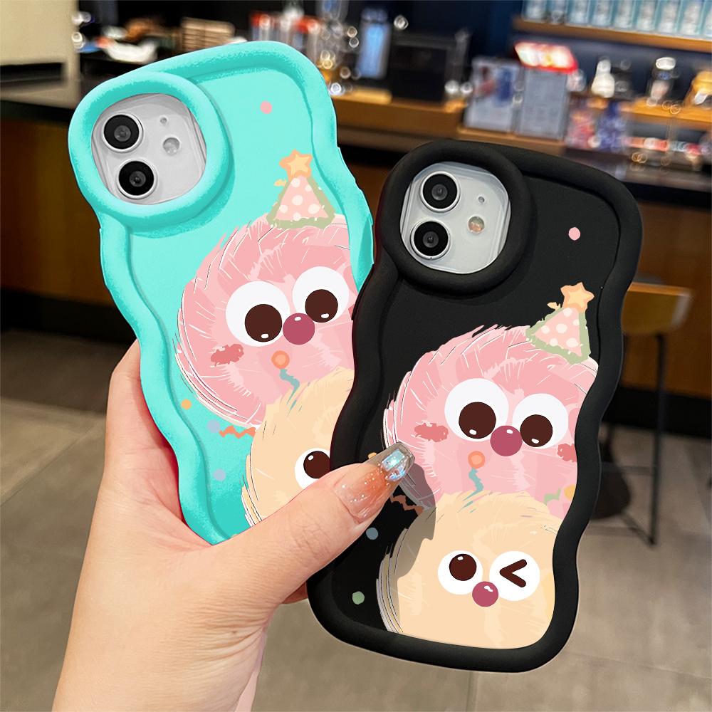 Для Infinix Hot 40i 30i Smart 8 OPPO A18 A38 A58 A60 A78 Reno12 FS Vivo Y18 Y28 Y36 Y22s Y17s милый мультяшный узор мягкий силиконовый чехол для телефона с волнистым краем