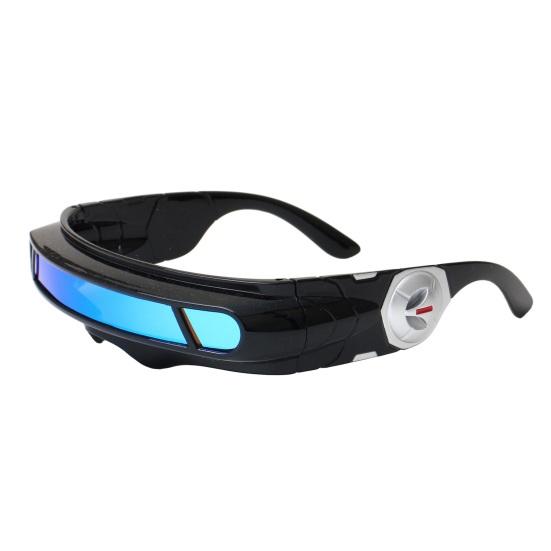 Futuristic Cyberpunk Sunglasses, UV400 Protection Sunglasses, Irregular Shape Punk Shades for Beach Party Outdoor Sports
