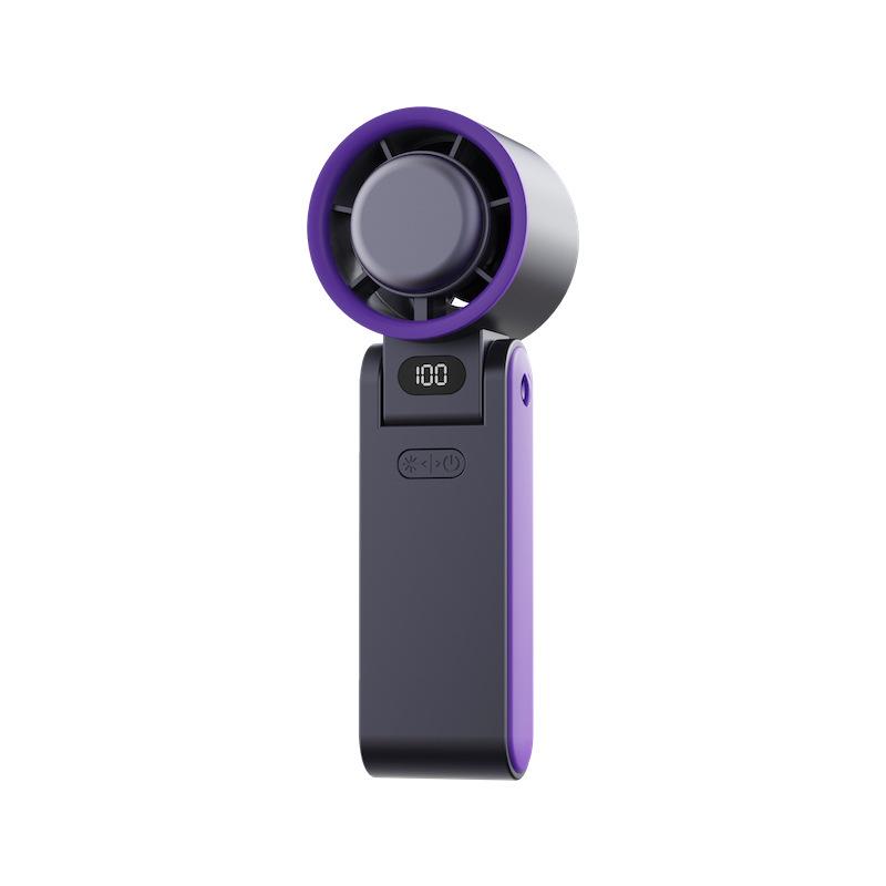 Уличный складной портативный ручной вентилятор, мини-охлаждение, перезаряжаемый, 3600 мАч, 100-уровневый, свободное управление, высокоскоростной турбовентилятор