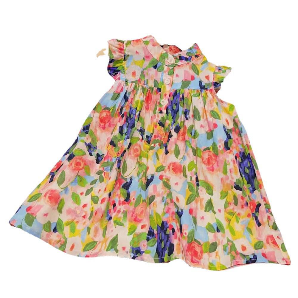 Платье принцессы без рукавов с цветочным принтом для девочек Monet Garden - Коллекция Лето 2024