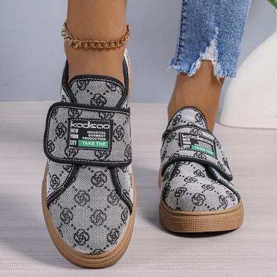 Модные ретро кроссовки с вышивкой цветов, женские кроссовки на липучке, черные балетки для женщин, весенне-осенняя верхняя одежда, легкие кроссовки для ходьбы Mujer