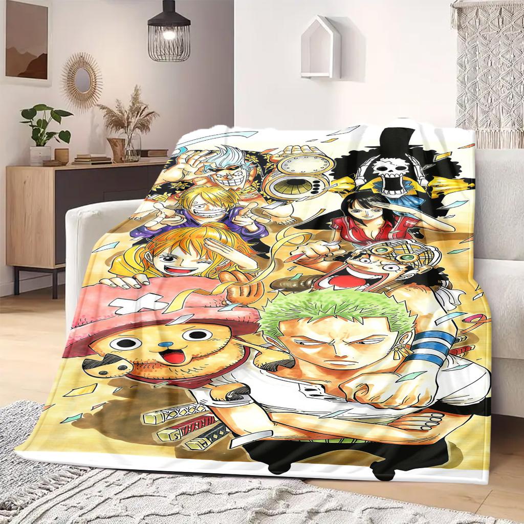 ONE PIECE Print Blanket Warm Comfortable Flannel Blanket Suitable for Bedrooms,Sofas, Beds,Chairs,Travel -QIAO77
