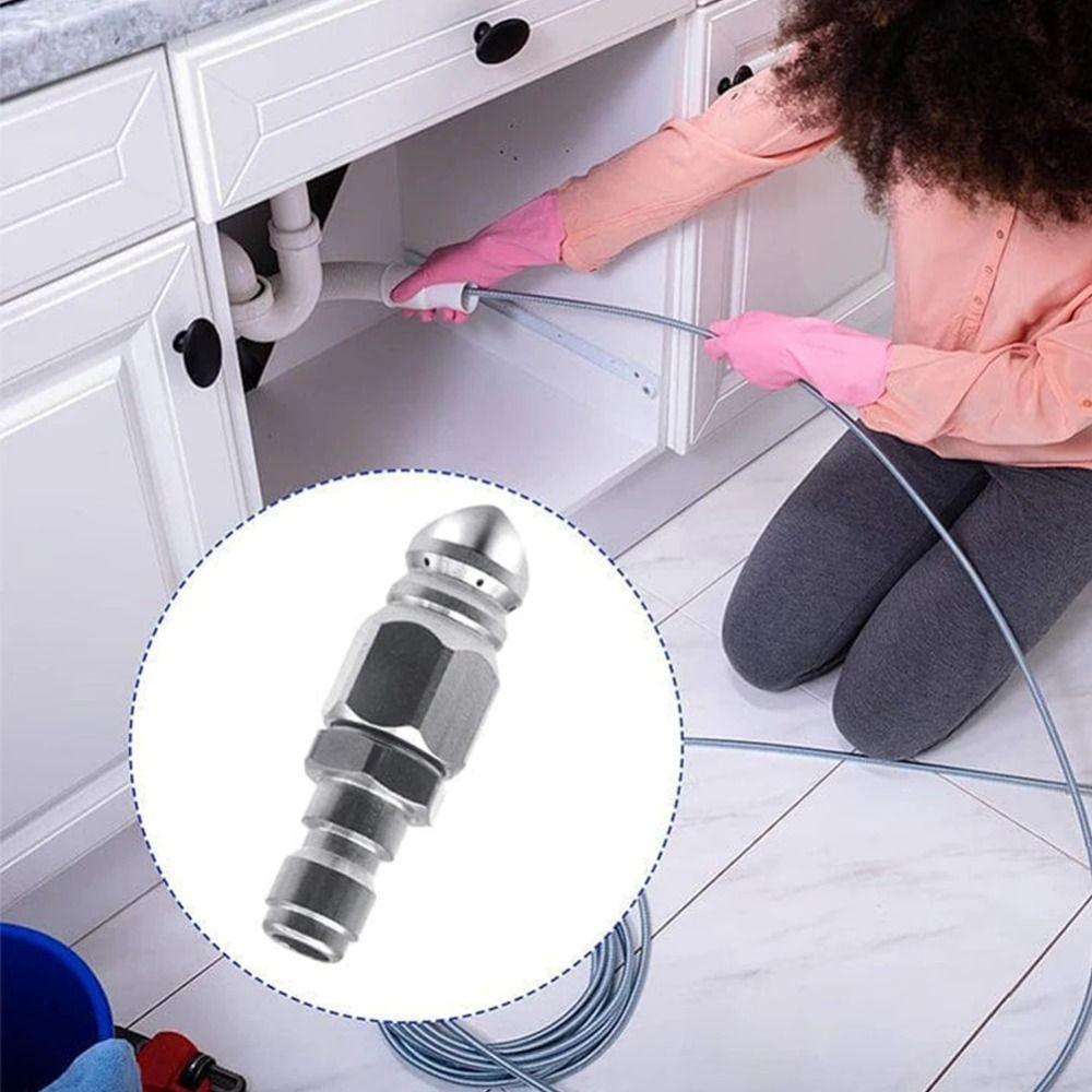 Насадка для прочистки канализации из нержавеющей стали, насадка «водяная крыса», вращающаяся насадка, насадка высокого давления, для дома