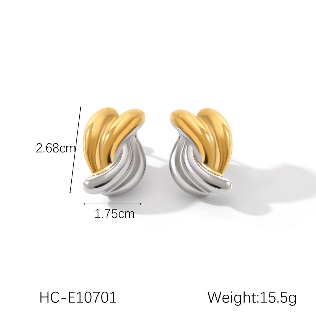 Женские серьги из нержавеющей стали с блочной расцветкой в золотом и серебряном цветах, гладкая геометрическая текстура, солнечная пентаграмма, европейский и американский дизайн, ювелирный подарок