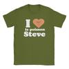 Men's T-Shirt I Love Le Poisson Steve Funny 100% Cotton Tee Shirt Short Sleeve  T Shirts Round Collar Tops Plus Size