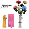 Flower Vase Mold Heat-Resistant Creative Shape Flexible Reusable Easy To Release No Odor Unique Hand-Shaped Flower Pot Mold Craft Tool Home Supplies