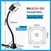 Magnetic LED Work Lights for CNC & Milling Machines, 220V/24V, Gooseneck Hose Design