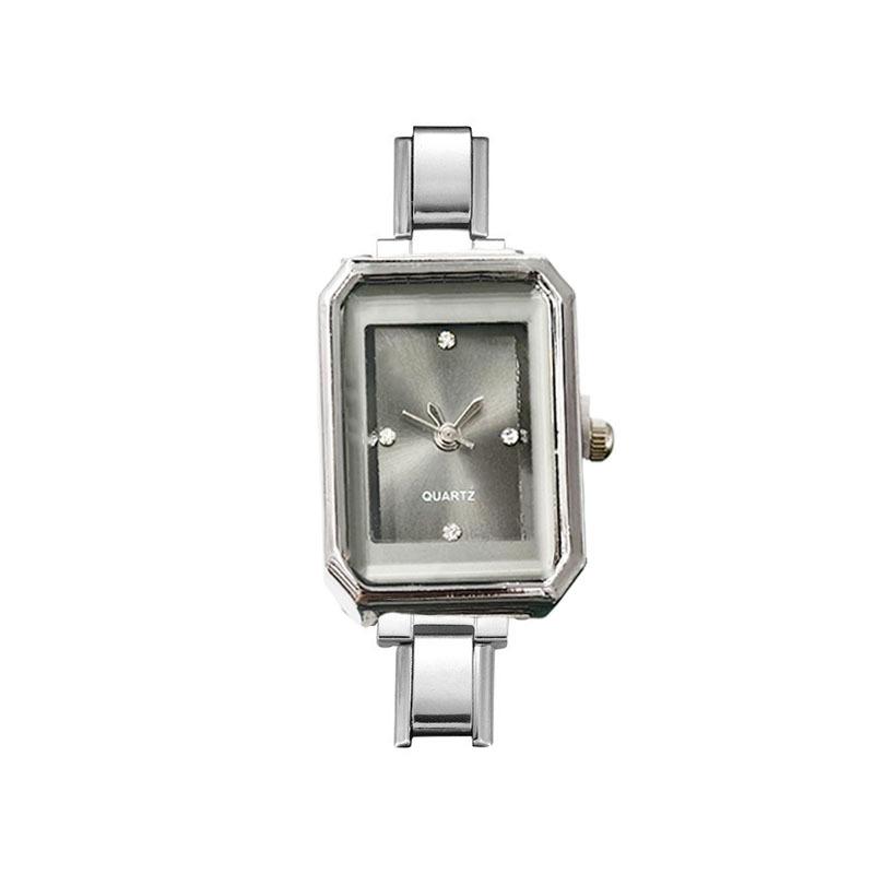 Simple Square Octagon Dial DIY Module Watch Multicolor Leopard Print Dial Stainless Steel Band Casual Ladies Quartz Wristwatch
