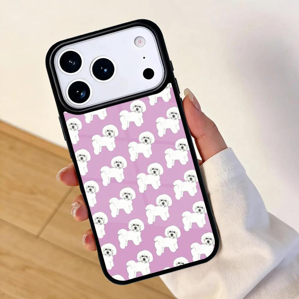 Bichon Frise Dog Puppy PRINT Mobile Phone Case for IPhone 17 AIR 16pro Max 15 14 13 12 11 Bumper Cover