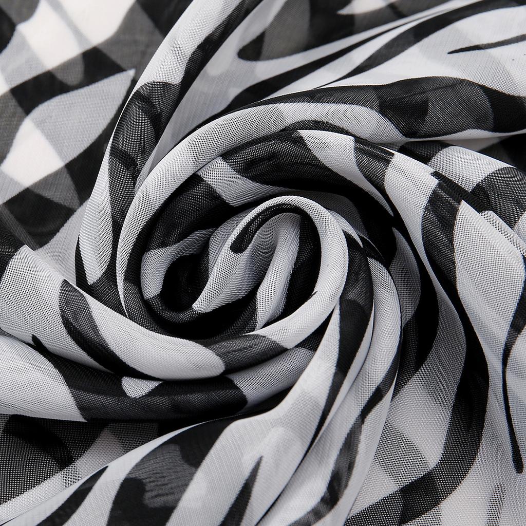 Newest Zebra Strip Chiffon Scarf Women Printed Shawl Scarf Fashion Printed Headscarf Pashmina Lady Hijab Shawl